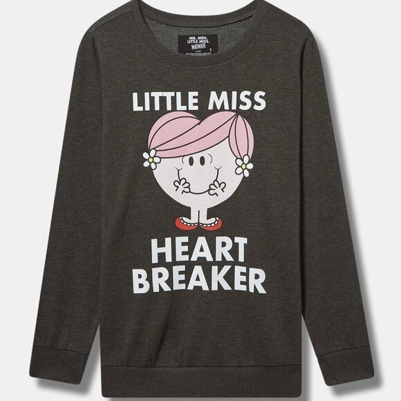 ❤️NWT VINTAGE TORRID FLEECE SWEATSHIRT - LITTLE MISS HEARTBREAKER - PLUS SIZE - Picture 9 of 11
